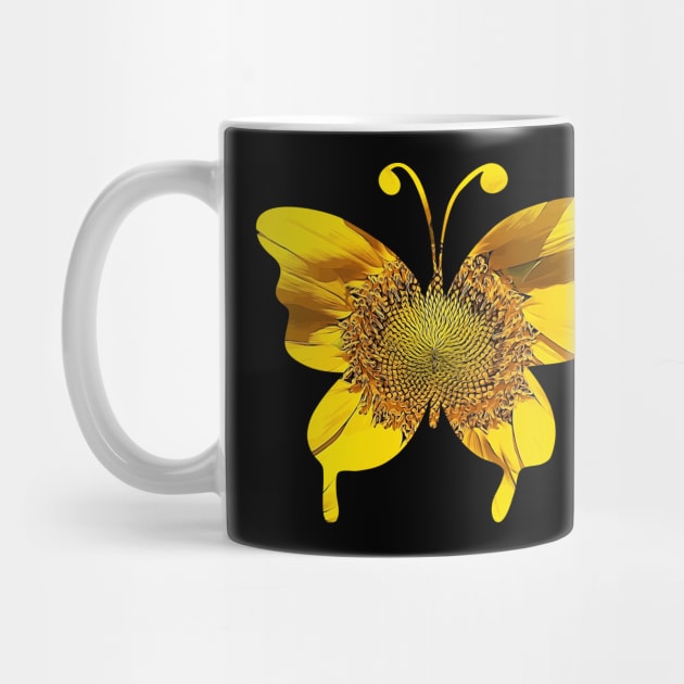 Butterfly Sunflower by Rosemarie Guieb Designs